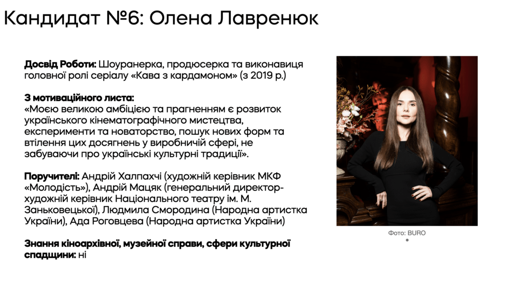 Кандидати на пост генерального директора Довженко-Центру